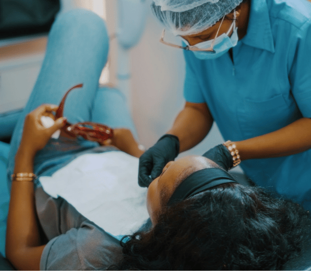 Teenager at the dentist