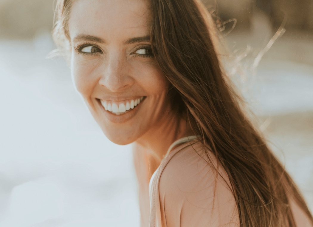 woman smiling