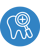 Teeth looking glass icon