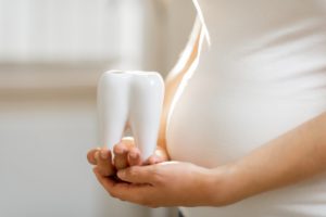 Dental health concept during a pregnancy