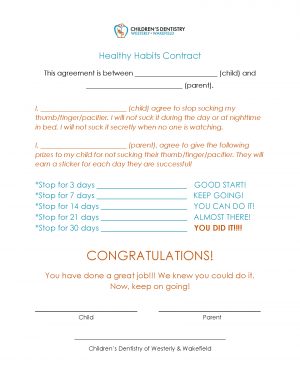 Healthy Habits Contract